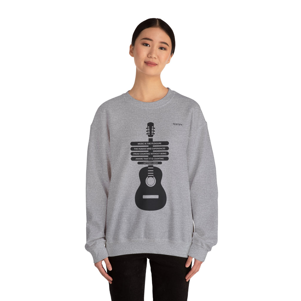 Guitar Skeleton Crewneck Sweatshirt — Modern Acoustic Music Tee