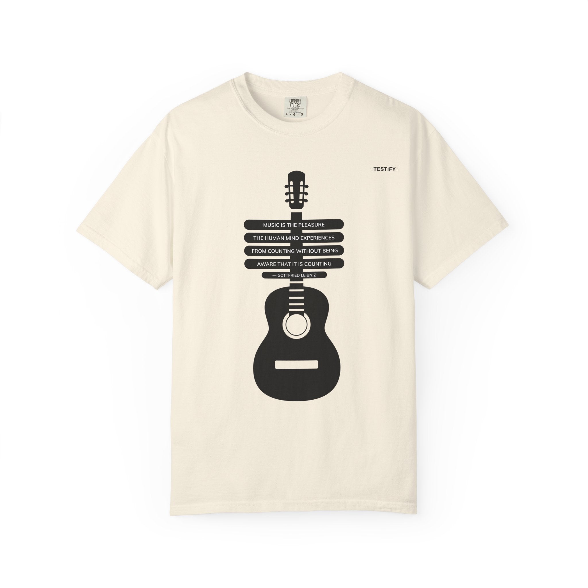 Acoustic Guitar Quote T-Shirt — "Music is the Pleasure" Graphic Tee