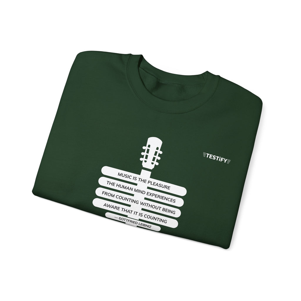 Guitar Road Sign Sweatshirt — Acoustic Music Traveler Crewneck